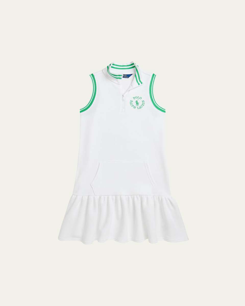 Girl's Embroidered Logo Tennis Dress, Size 2-6X